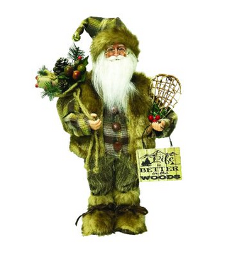 Life is Better in the Woods Santa 15"