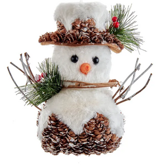 Pinecone Snowman Ornament