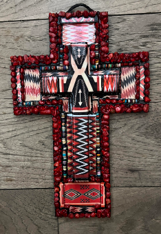 Red Coral Four Corners Cross