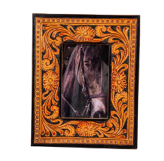 Classic Country Hand Tooled Photo Frame