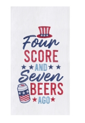 Four Score & Seven Beers Dish Towel