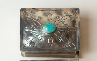 J. Alexander Silver and Turquoise Box (4"x3")