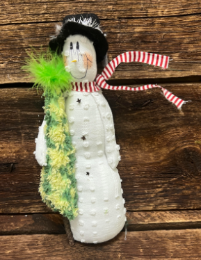 Tall Snowman with Tree