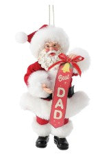 Best Dad Santa Ornament