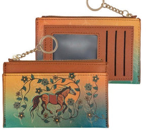 Horse Zippered Card Wallet (by Storm Angeconeb)