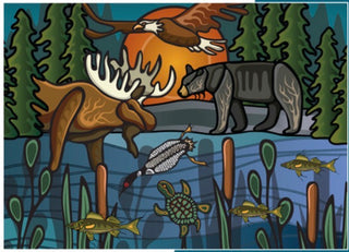 All My Relatives 1000 Piece Jigsaw Puzzle  (by Storm Angeconeb)