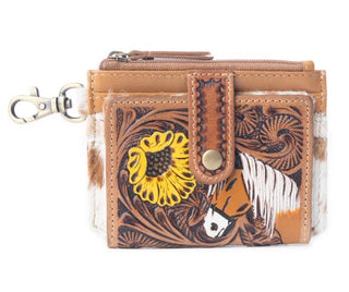 Wildflowers of the Prairie Brown Credit Card Holder