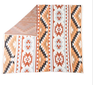 Desert Mesa Aztec Cotton Knitted Throw