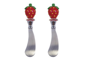 Strawberry Hand Blown Glass Canapé Knives