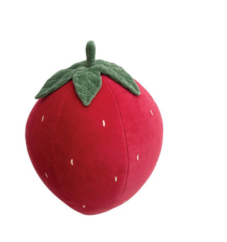 Cotton Velvet Strawberry Shaped Pillow