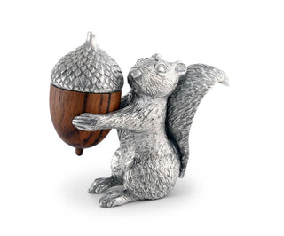 Squirrel w/ wood Acorn Salt and Pepper Shakers
