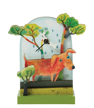 Forest Friends Wood Desk Clock