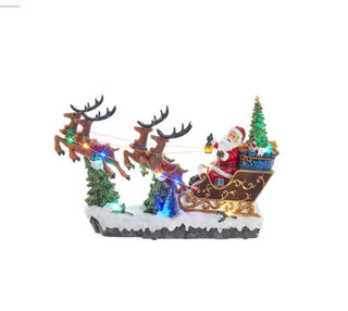 Musical Lighted Santa and Sleigh