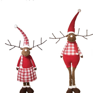 Light Up Plush Reindeer w/ Telescoping legs