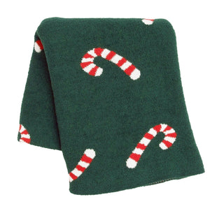Candy Cane Knit Throw