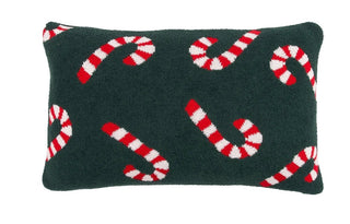 Candy Cane Knit Lumbar Pillow