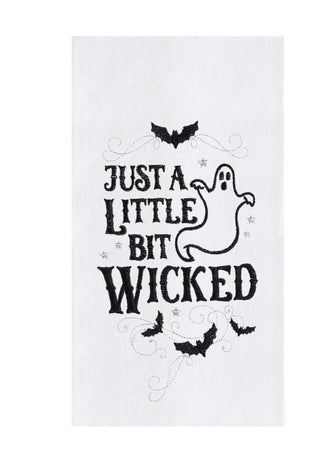 Boo Skeleton Flour Sack Dish Towel