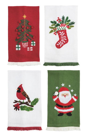 Christmas Fringe Dish Towel