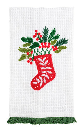 Christmas Fringe Dish Towel