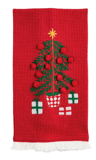 Christmas Fringe Dish Towel