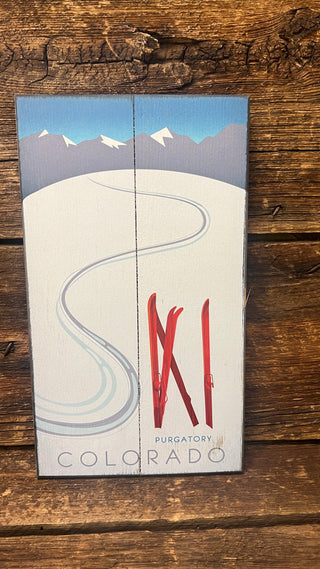 Ski Run w/ Red Skis 8x14 (W55-2410)