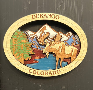 Durango Colorado Mountain Moose Magnet