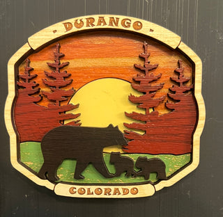 Durango Colorado Bear Cub Sunset Magnet