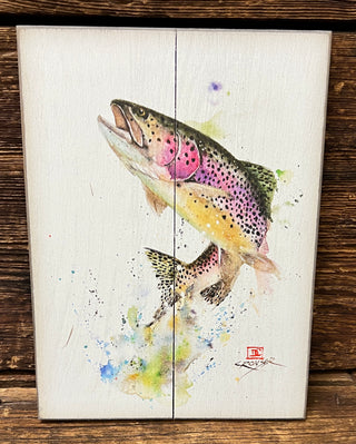 Jumping Trout Wood 9 x 12 (W25-DC-TROUT)
