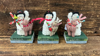 Snowman on Book H-63