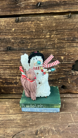 Snowman on Book H-63