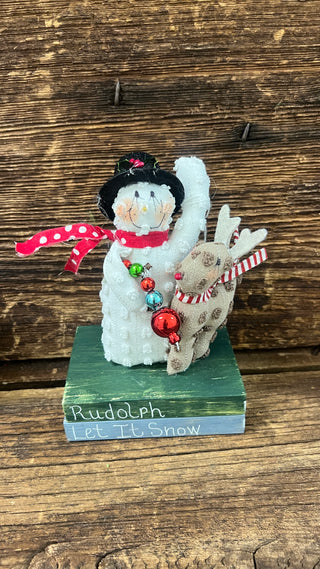 Snowman on Book H-63