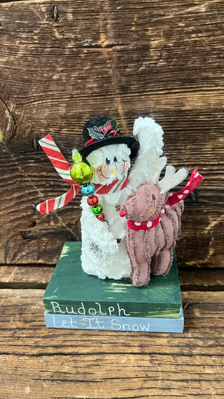 Snowman on Book H-63