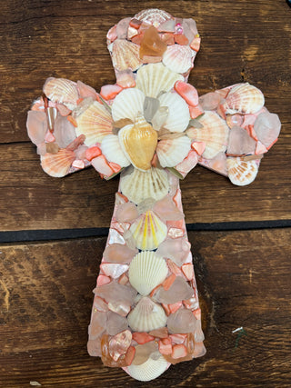 Coastal Seashell Cross