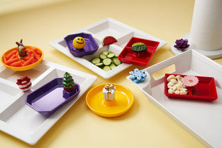 Nora Fleming Colorful Melamine set up with Minis