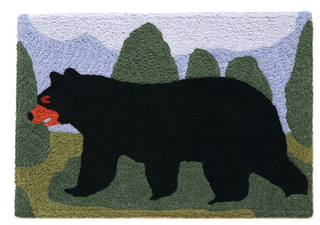 Brown Bear in Mountains Rug (20 x 30)