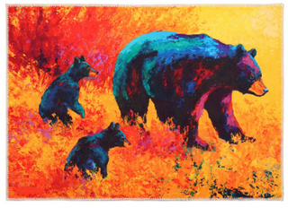 Mountain Black Bear Family Rug (22 x 32)