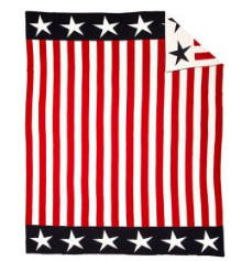 American Flag Cotton Knitted Throw