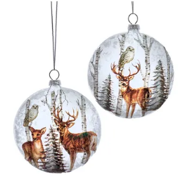 Glass Deer Ornament