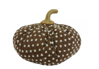 Brown Polka Dot Pumpkin 7.5"