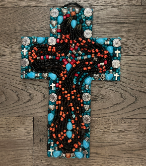 Black and Red Beads Cross