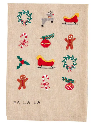 Christmas Embroidered Dish Towels