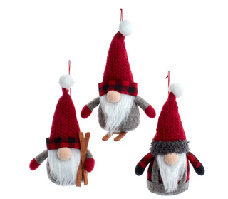 Gnome Ski Ornament