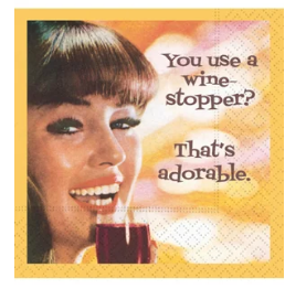 Wine Stopper Beverage Napkin