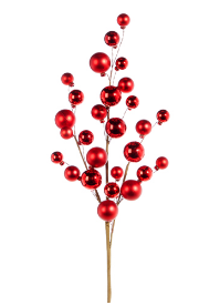 Red Ornament Spray 31"
