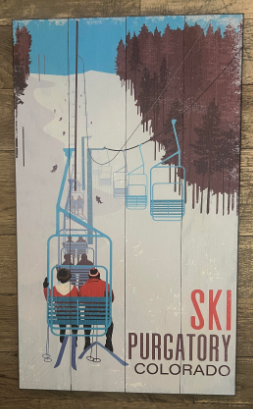 Couple On Ski Lift "Ski Purgatory Colorado" (W2-2607)