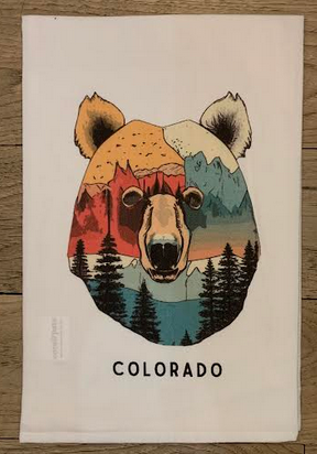 Wilderness Bear Colorado Dish Towel