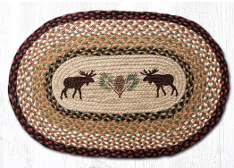 Moose Pinecone Oval Capitol Earth Mat 10x15