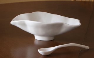 Nube Small Oval Melamine Bowl w/ Spoon