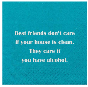 Best Friends Beverage Napkin