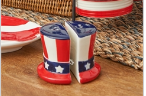 Uncle Sam Hat Salt and Pepper Shaker Set